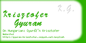 krisztofer gyuran business card